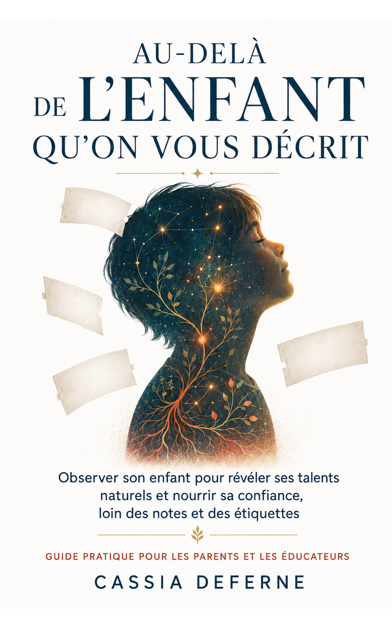 Couverture du livre Au-delà de l’enfant qu’on vous décrit, de Cassia Deferne